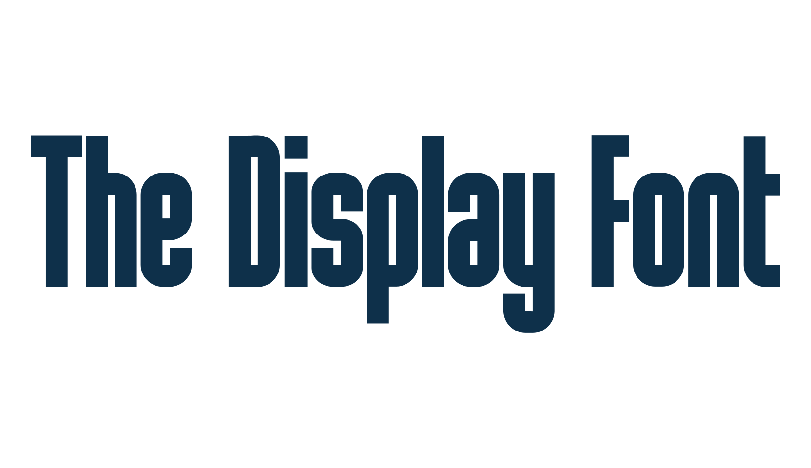 The Display Font, basic sans serif font preview
