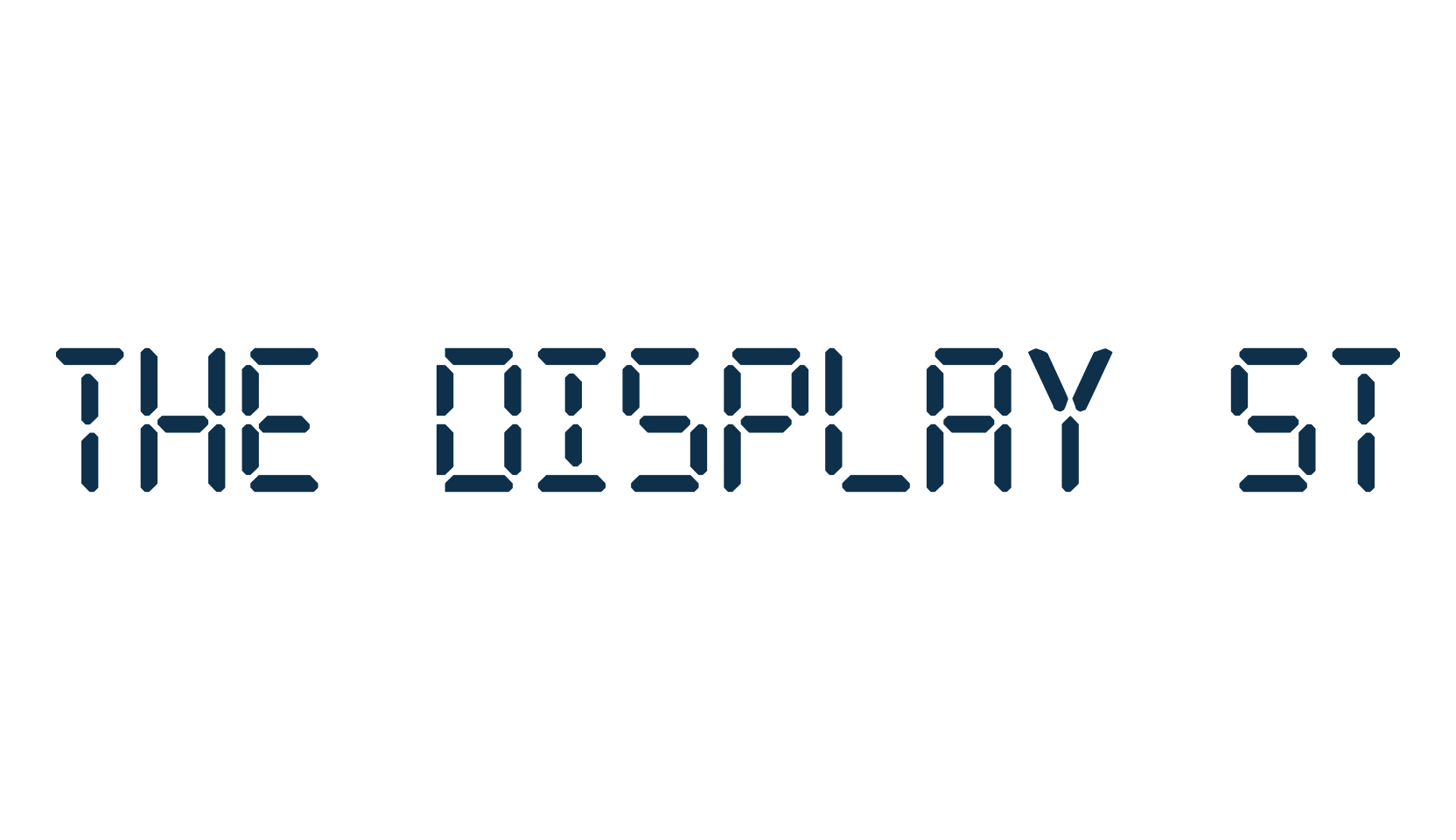 The Display St, techno lcd sci-fi font preview
