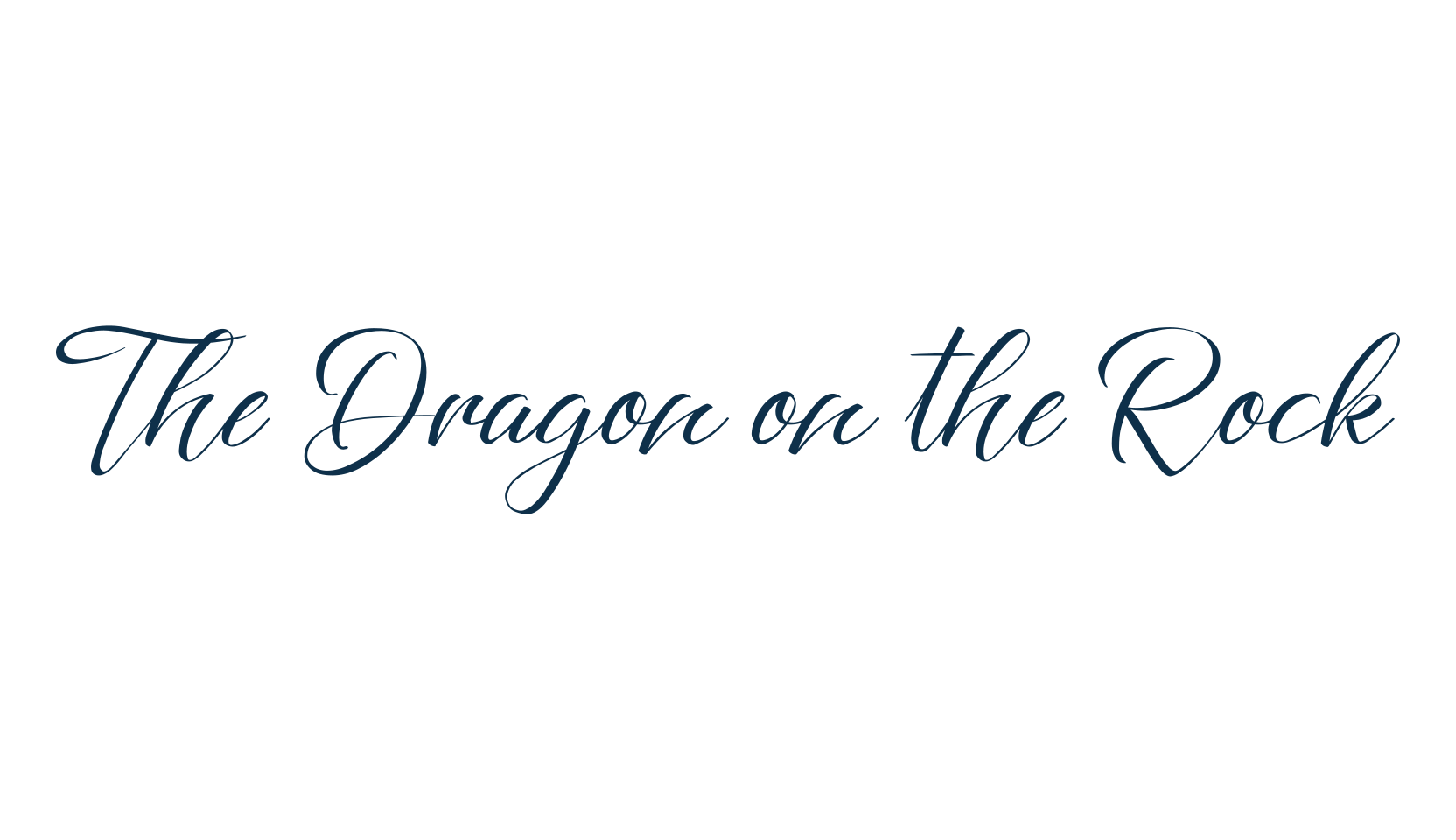 The Dragon on the Rock, script calligraphy fancy decorative font preview