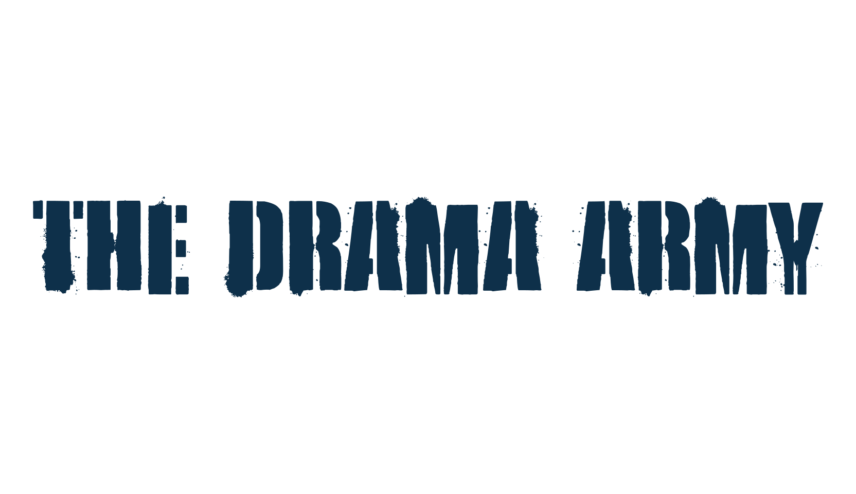 The Drama Army, stencil, army font preview