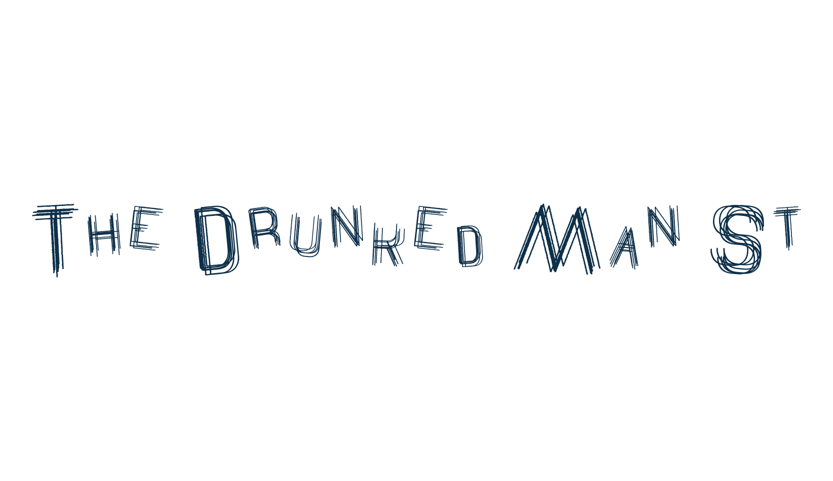 The Drunked Man St, fancy distorted decorative font preview