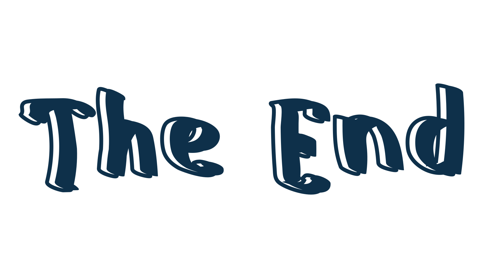 The End, cartoon font preview