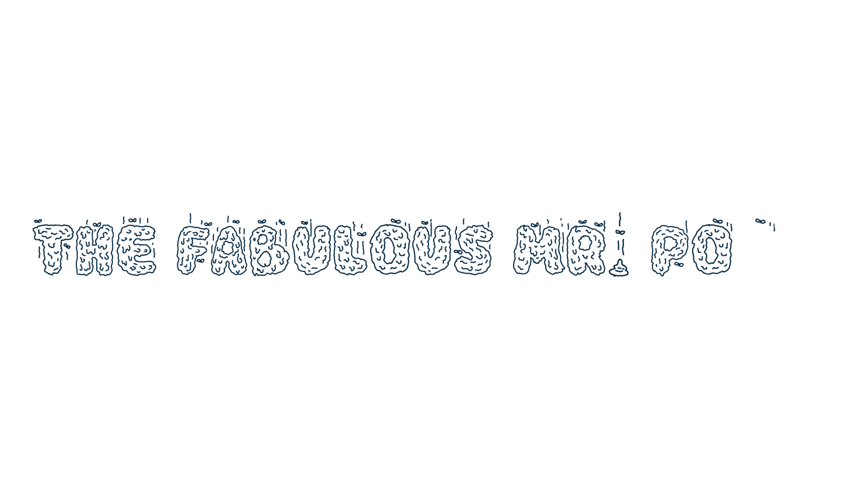 The Fabulous Mr. Poop, decorative font preview