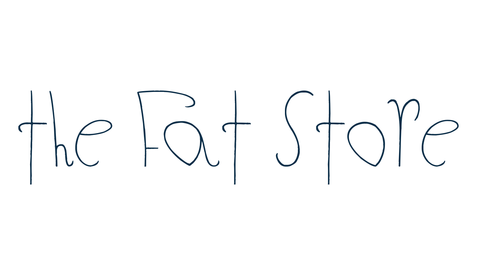 The Fat Store, handwriting font preview
