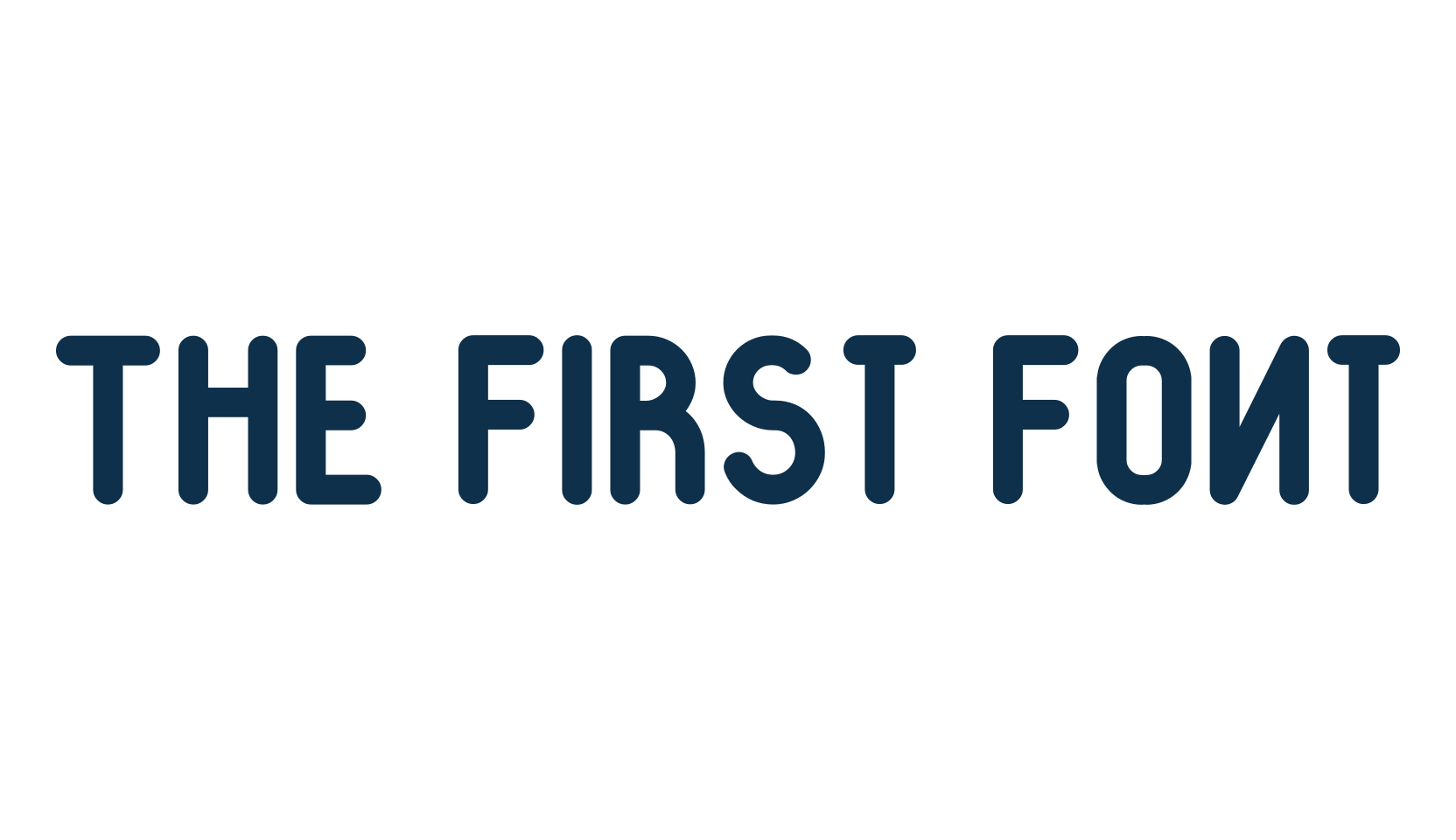The First Font, basic sans serif font preview