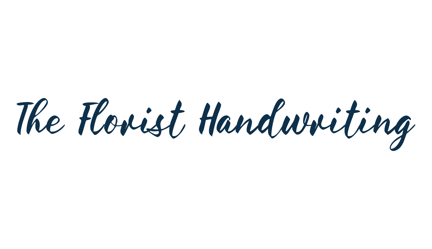 The Florist Handwriting, fancy various decorative script calligraphy font preview