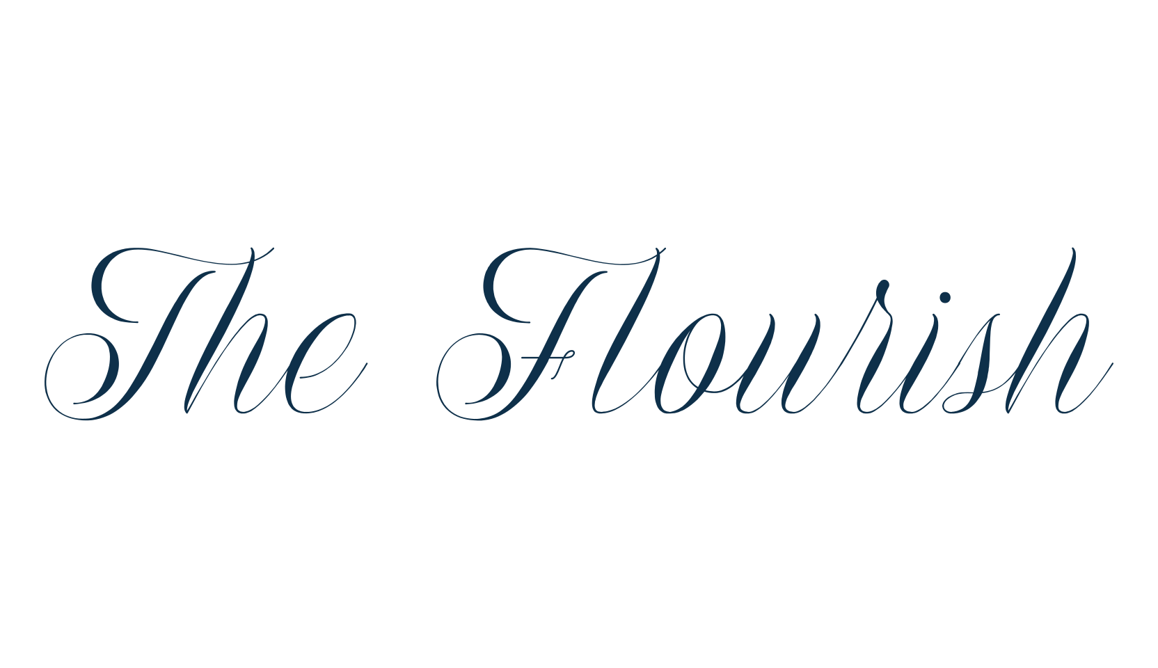 The Flourish, script calligraphy fancy decorative font preview