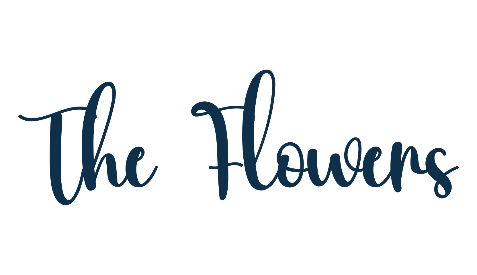 The Flowers, script calligraphy fancy decorative font preview