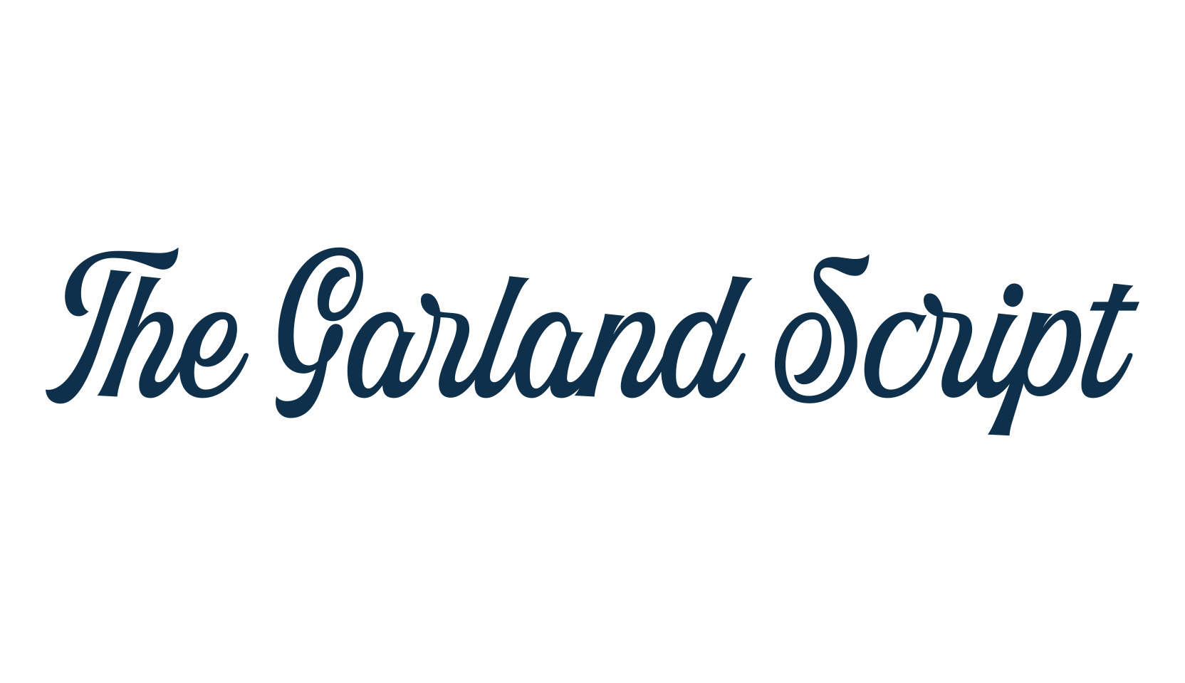 The Garland Script, fancy old school decorative script calligraphy font preview
