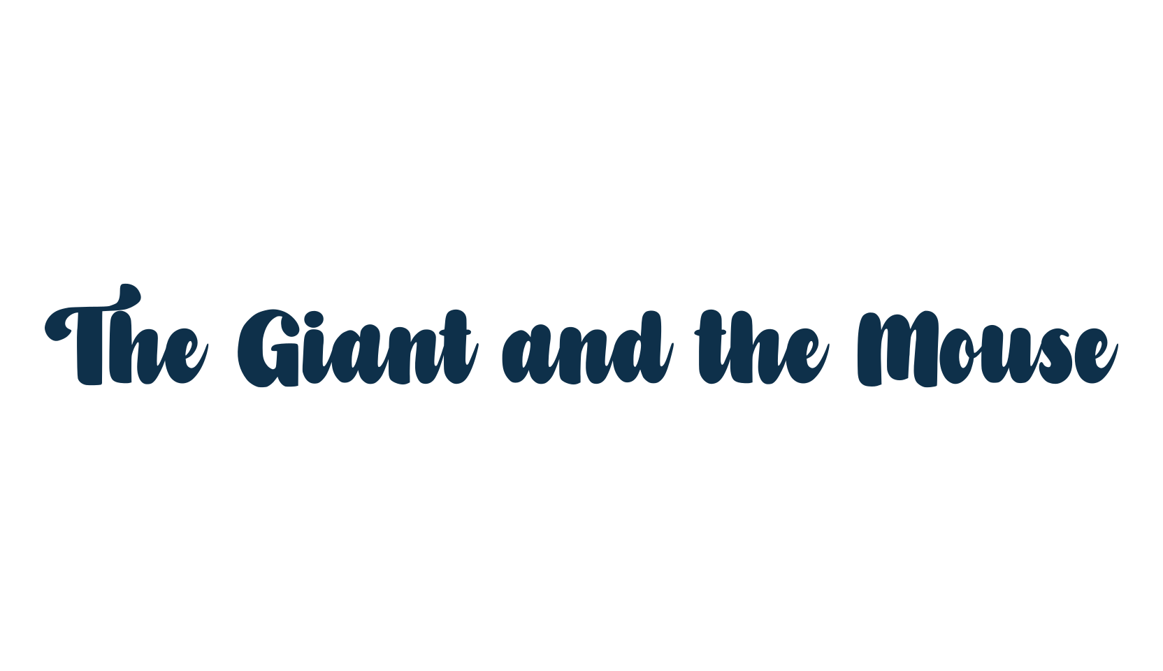 The Giant and the Mouse, fancy various decorative font preview