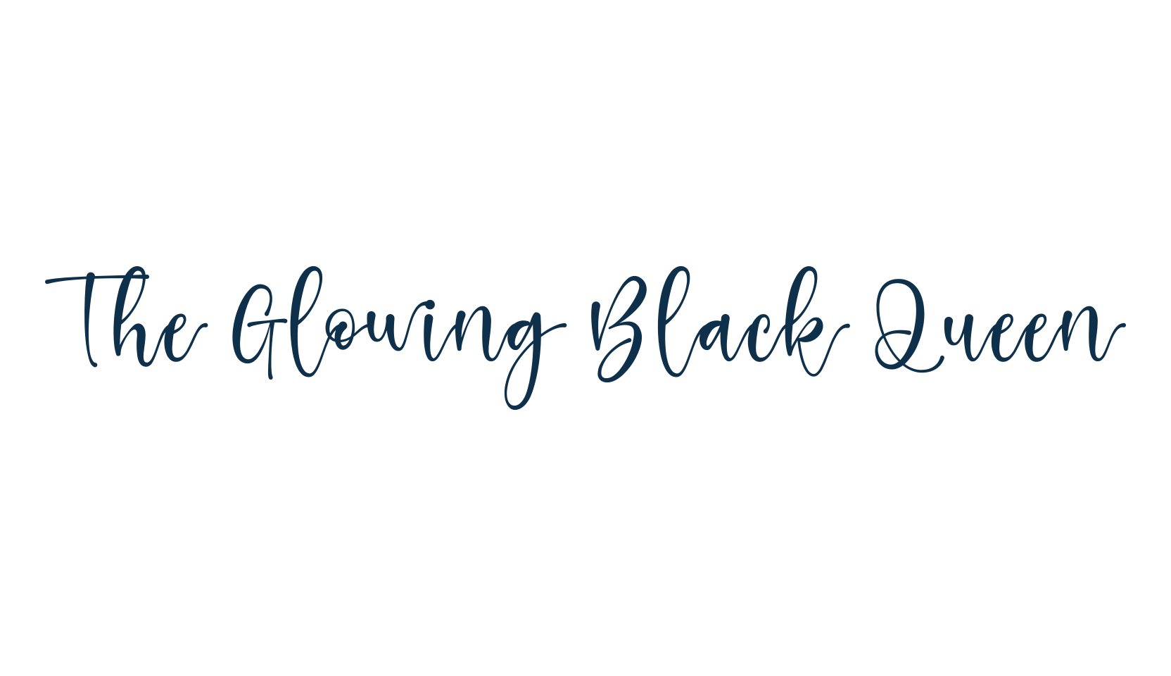 The Glowing Black Queen, script calligraphy fancy decorative font preview