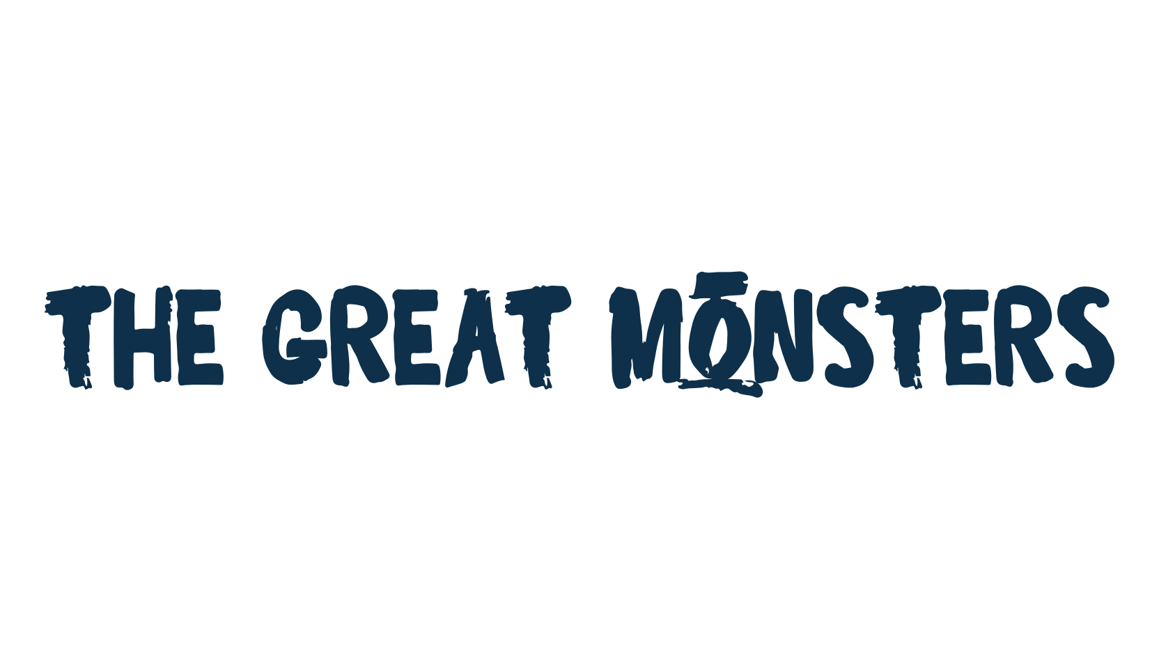 The Great Monsters, fancy eroded decorative font preview