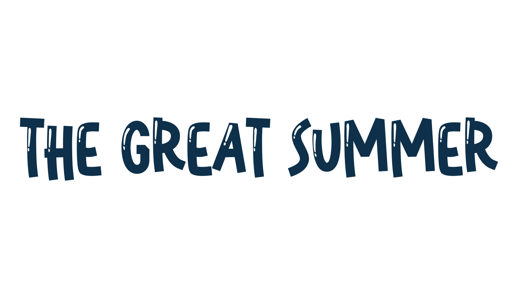 The Great Summer, fancy cartoon decorative font preview