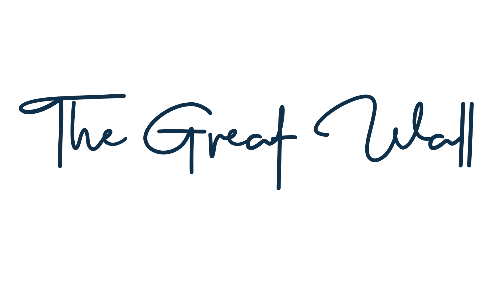 The Great Wall, handwriting font preview