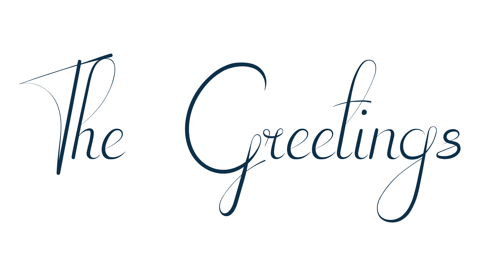 The Greetings, script calligraphy fancy decorative font preview
