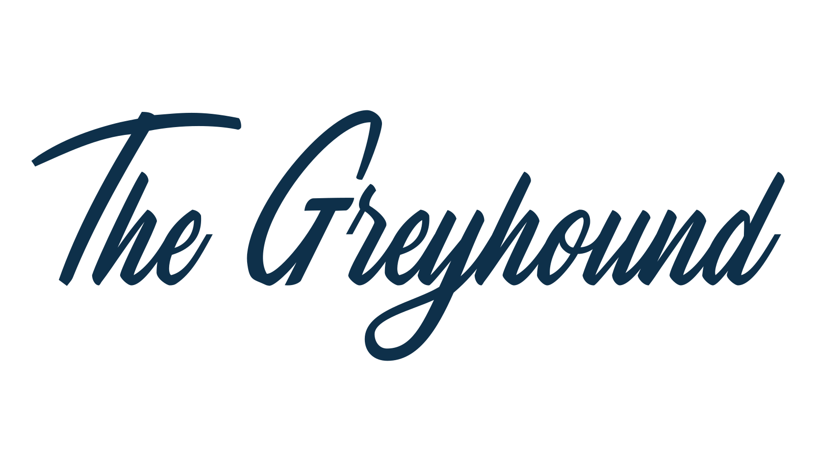 The Greyhound, script calligraphy fancy decorative font preview