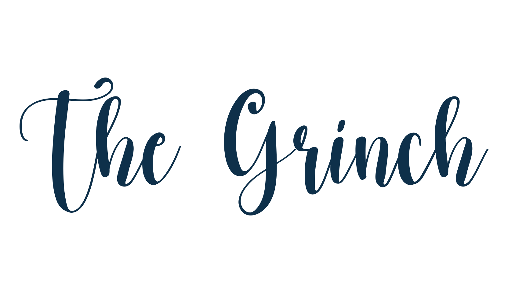 The Grinch, calligraphy font preview