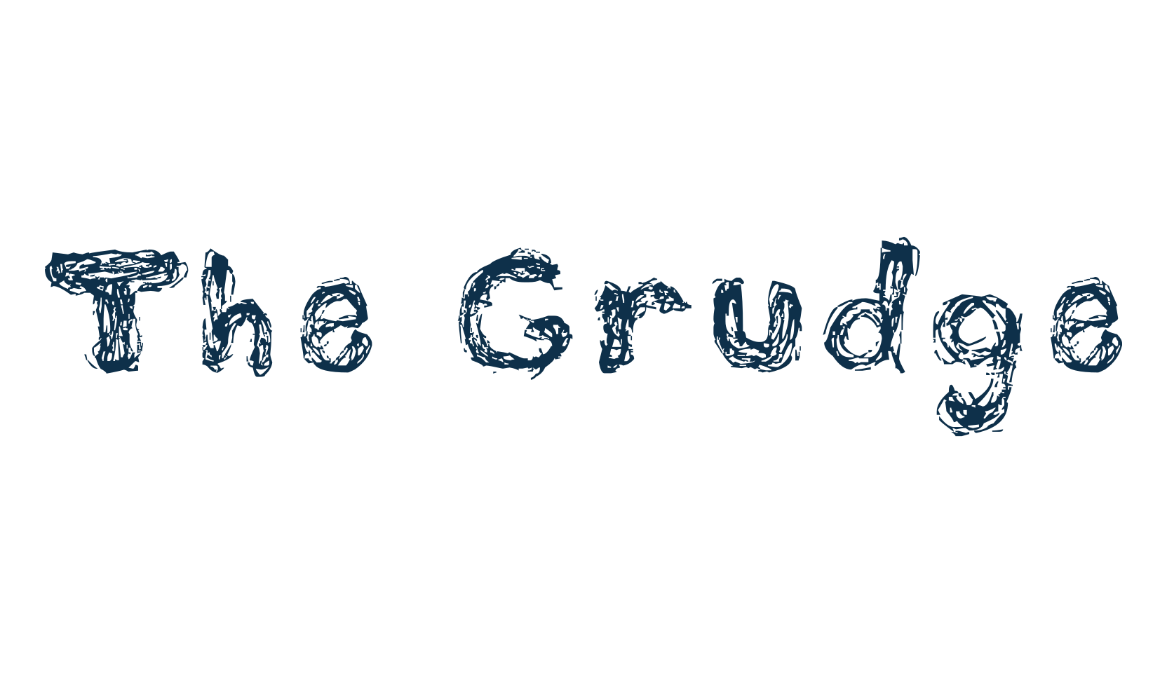 The Grudge, script trash fancy decorative calligraphy font preview