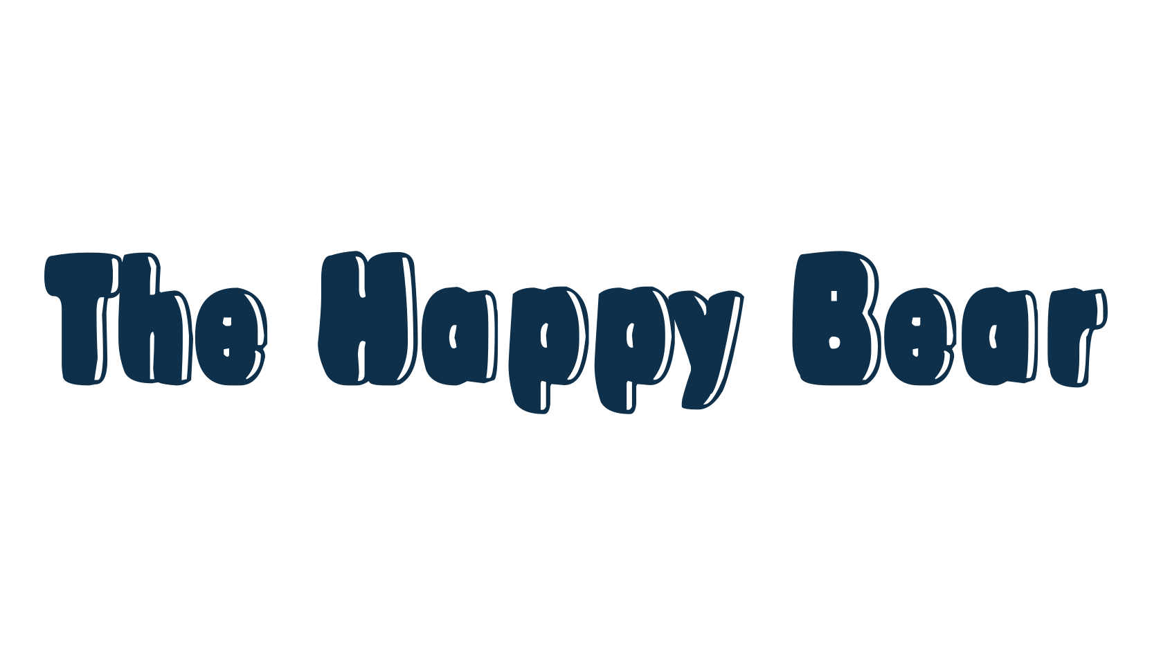 The Happy Bear, fancy cartoon decorative font preview