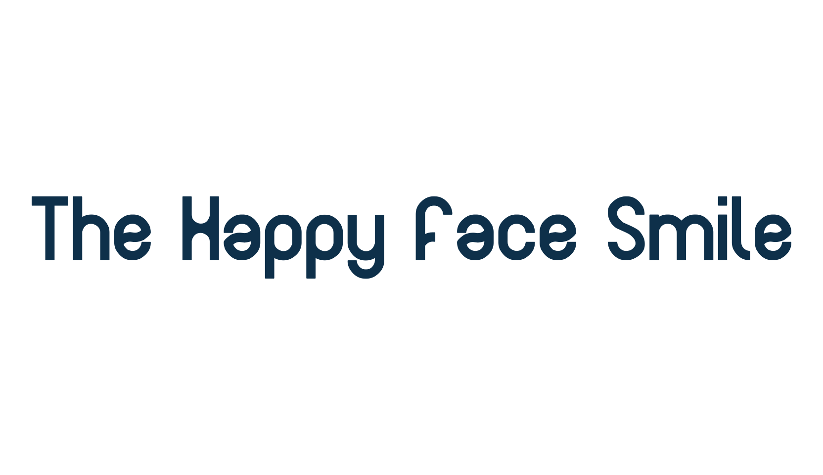 The Happy Face Smile, fancy various decorative font preview