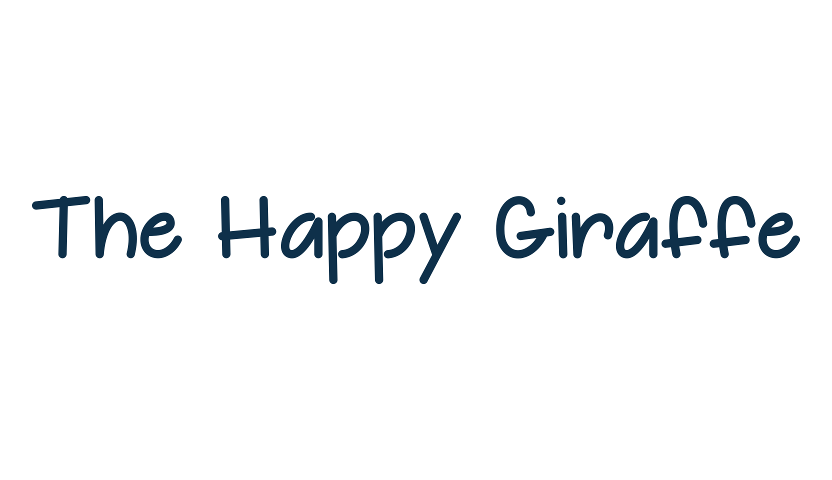 The Happy Giraffe, script handwritten fancy decorative calligraphy font preview