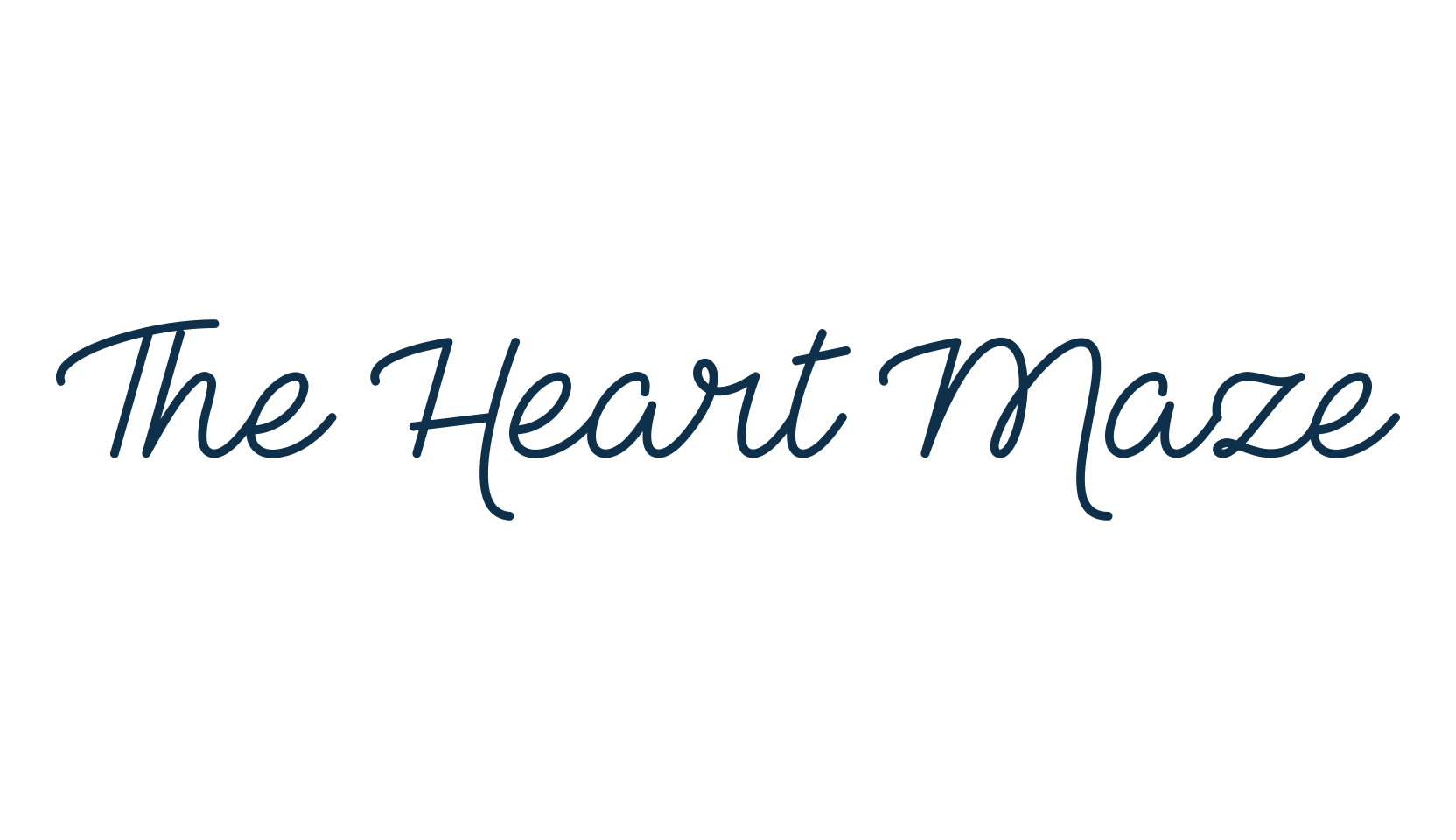 The Heart Maze, script handwritten fancy decorative calligraphy font preview