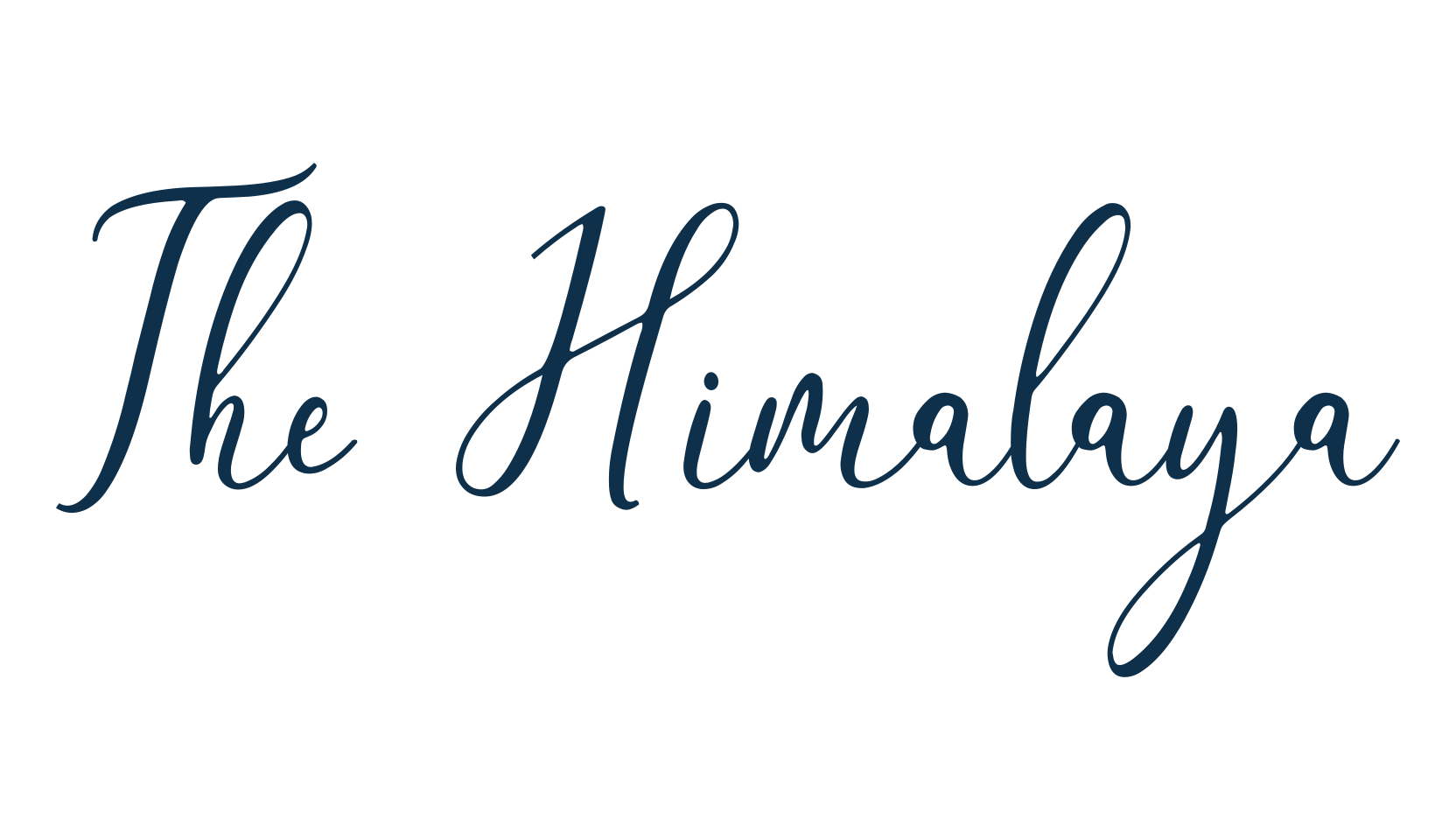 The Himalaya, script calligraphy fancy decorative font preview