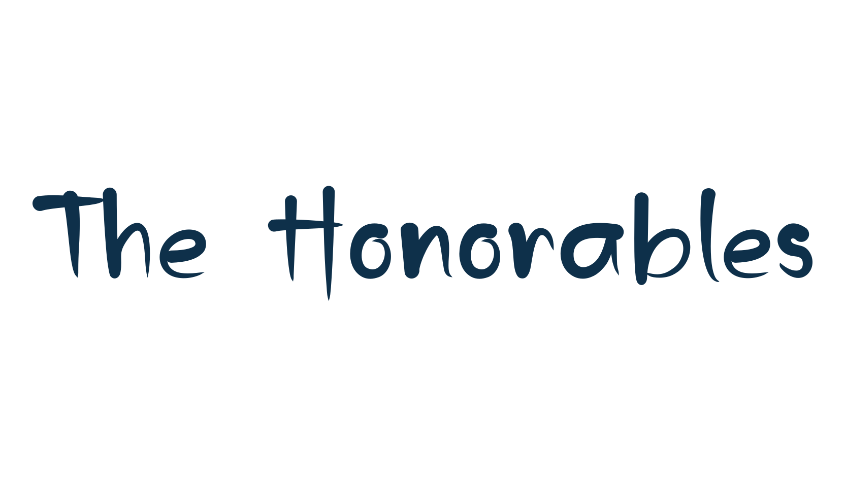 The Honorables, various font preview