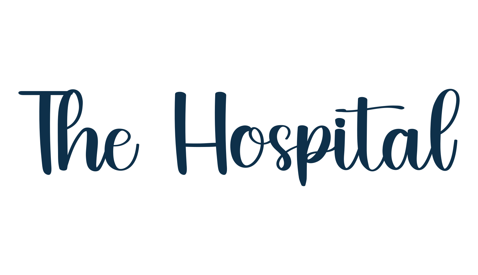 The Hospital, script handwritten fancy decorative calligraphy font preview