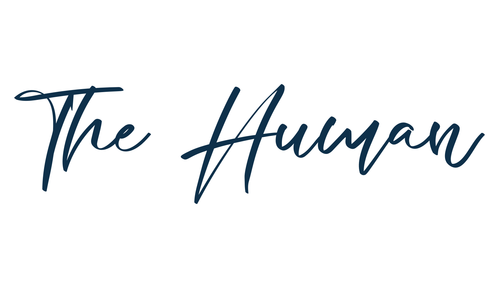 The Human, script handwritten fancy decorative calligraphy font preview