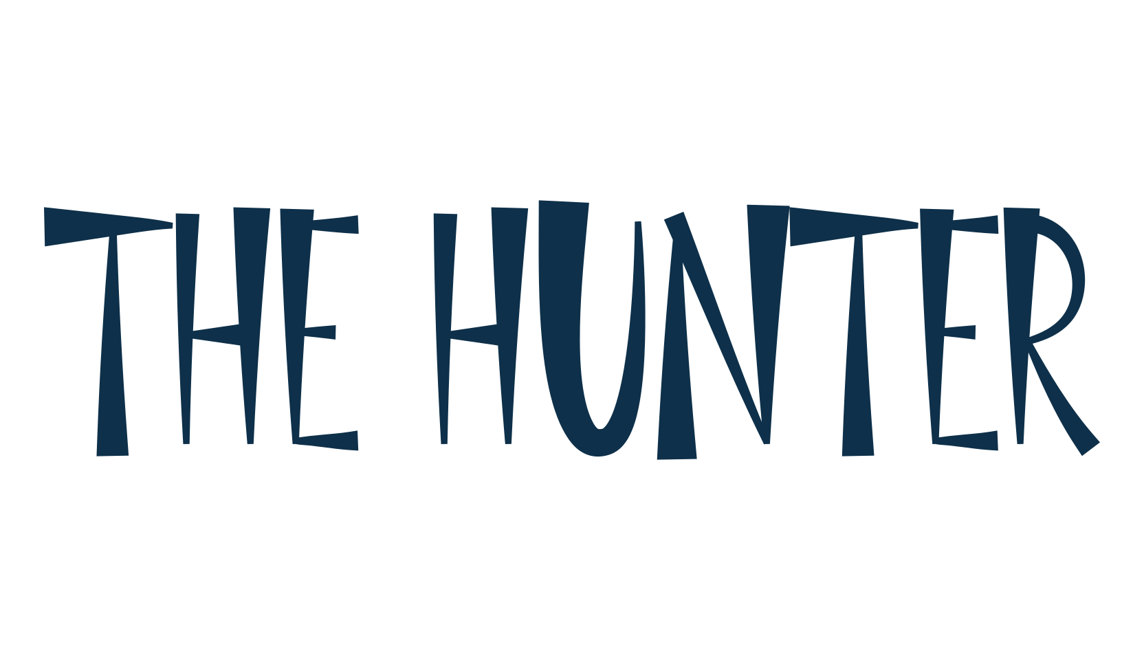 The Hunter, fancy various decorative font preview