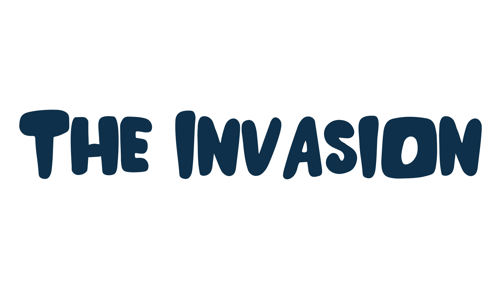 The Invasion, fancy cartoon decorative font preview