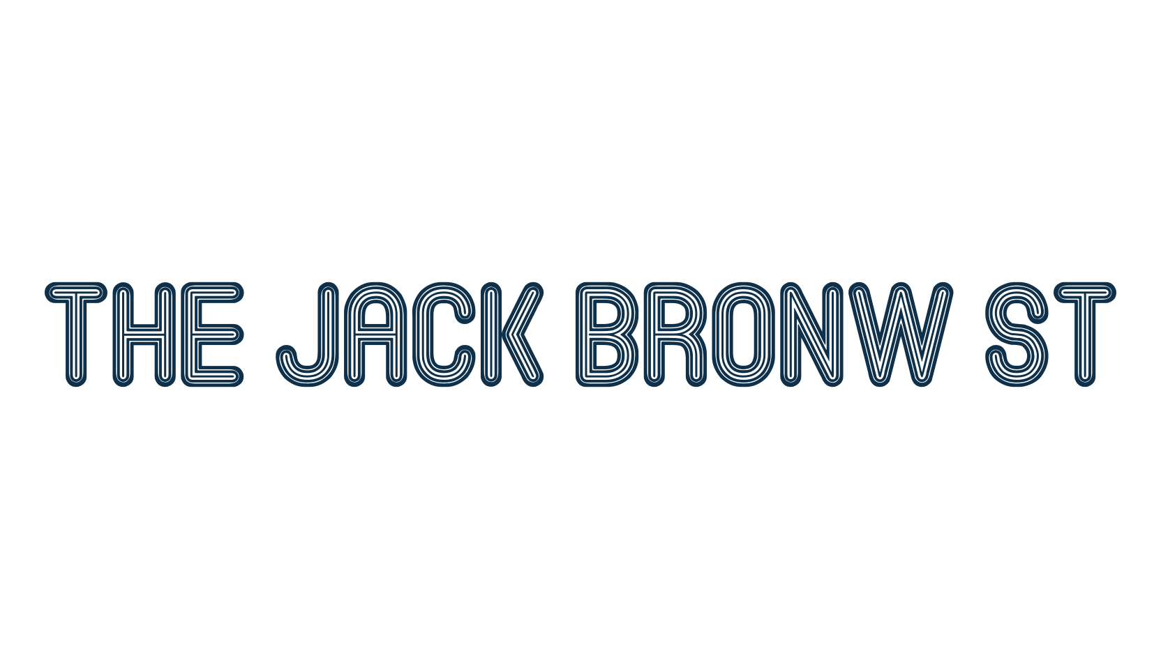 The Jack Bronw St, fancy groovy decorative font preview