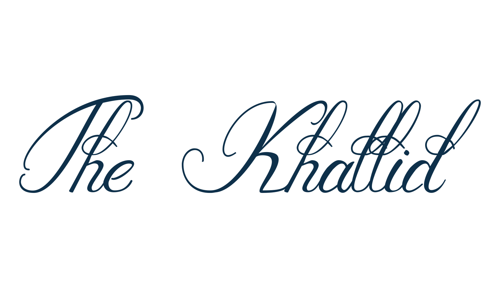 The Khallid, script calligraphy fancy decorative font preview