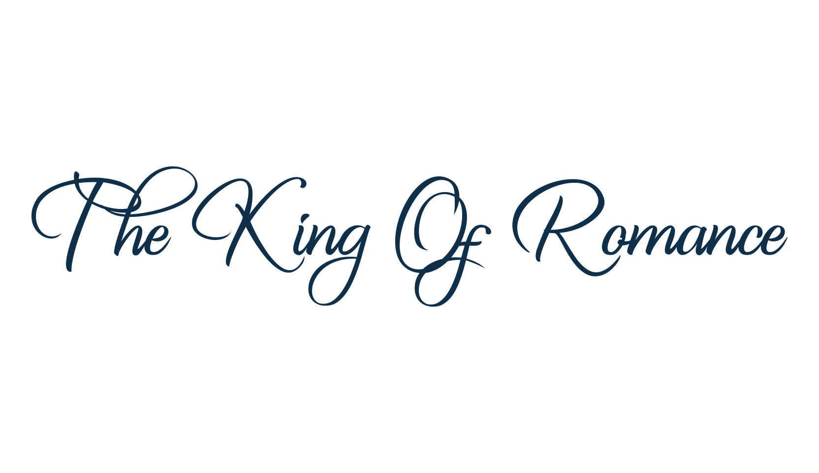The King Of Romance, calligraphy font preview
