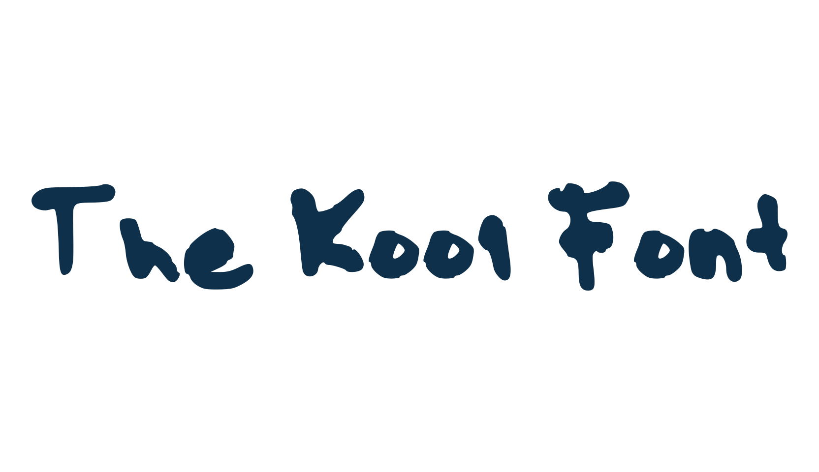 The Kool Font, handwriting font preview