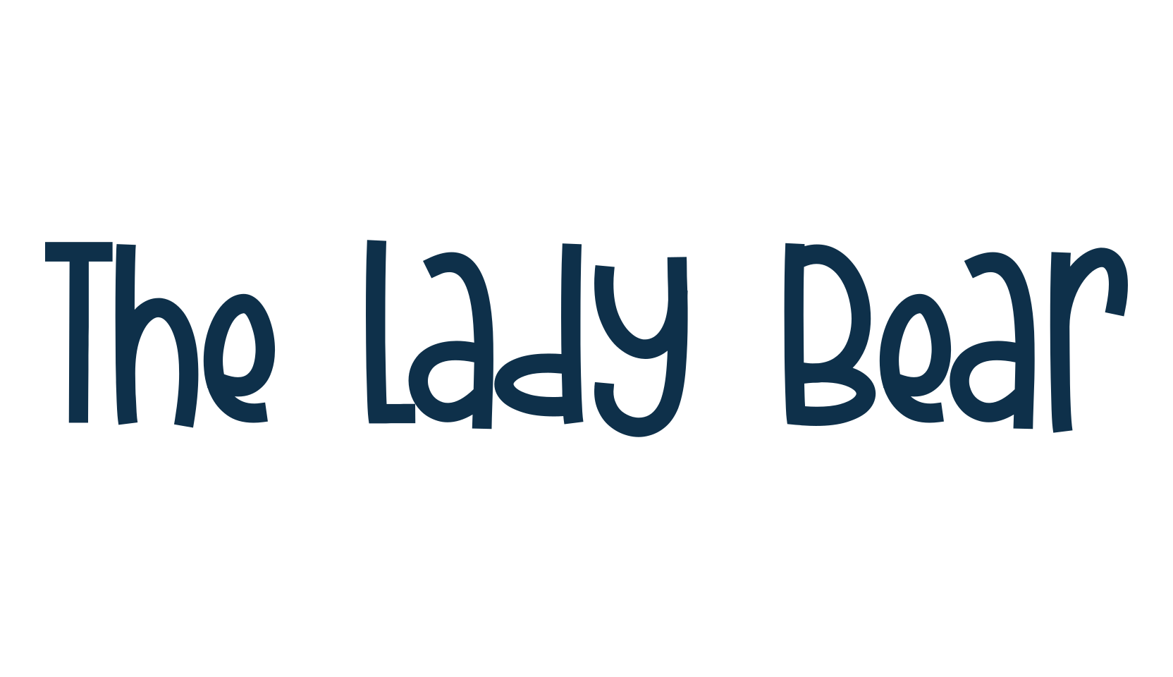 The Lady Bear, cartoon font preview