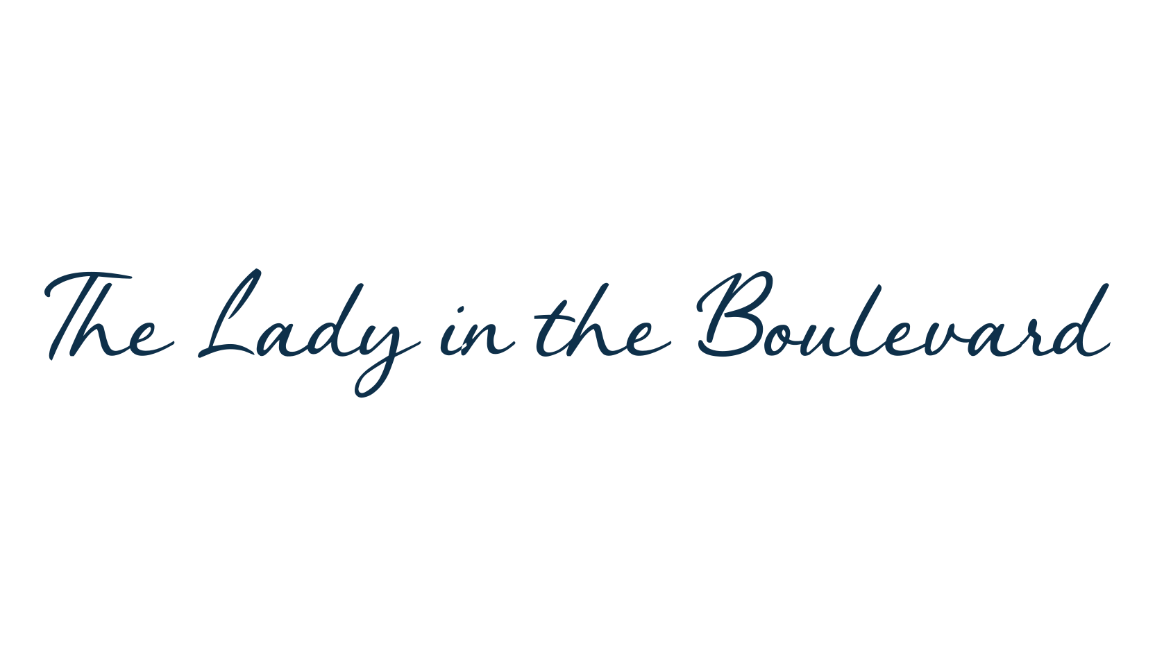 The Lady in the Boulevard, script handwritten fancy decorative calligraphy font preview