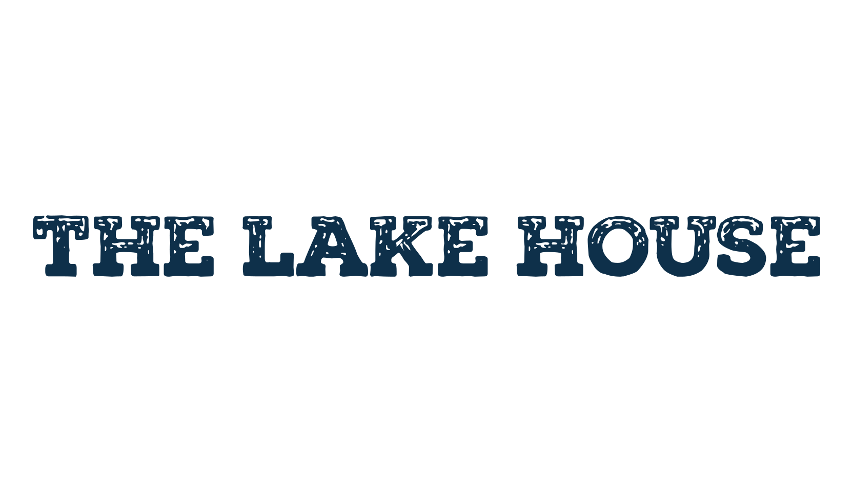 The Lake House, eroded font preview