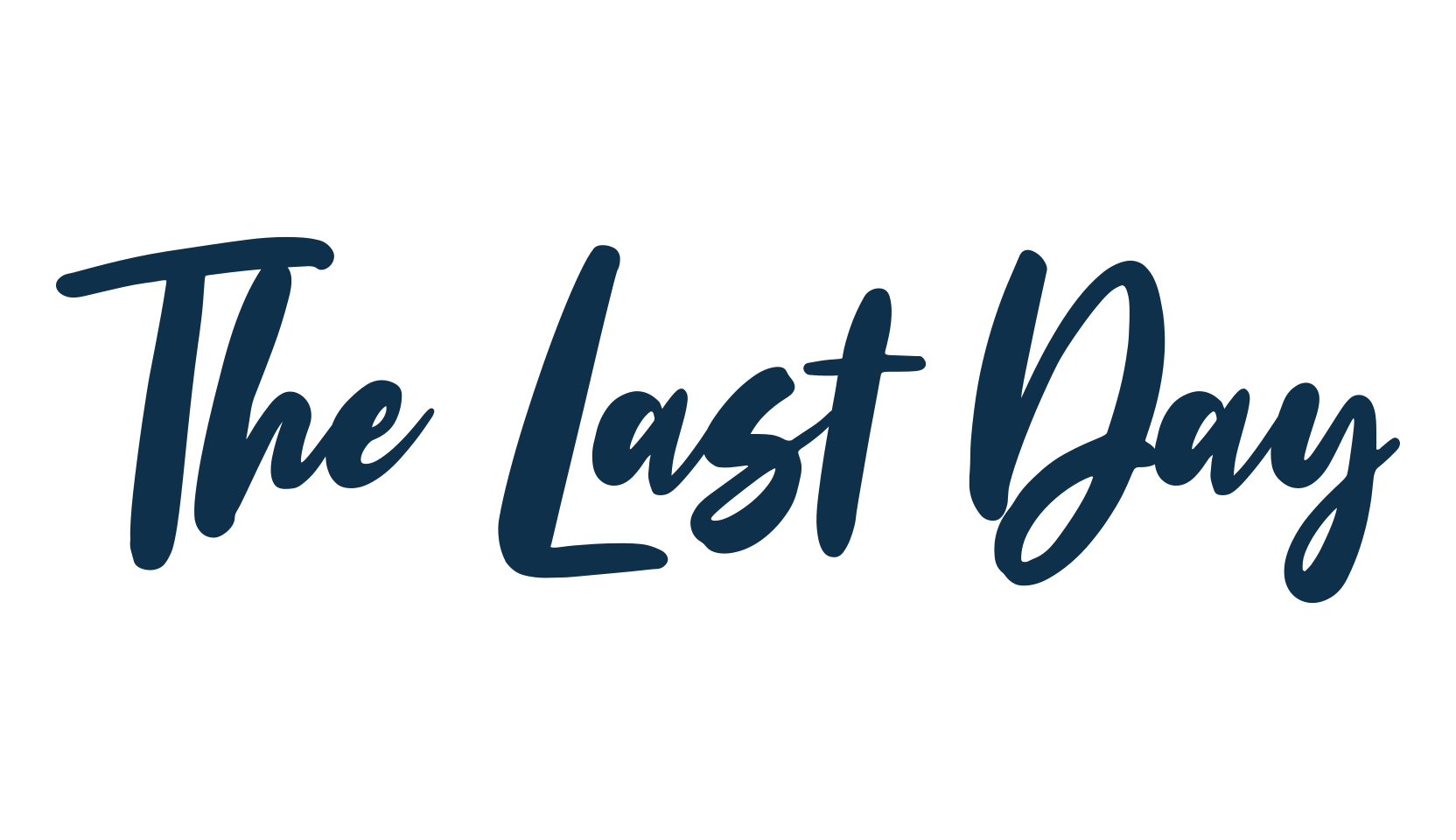 The Last Day, script handwritten fancy decorative calligraphy font preview