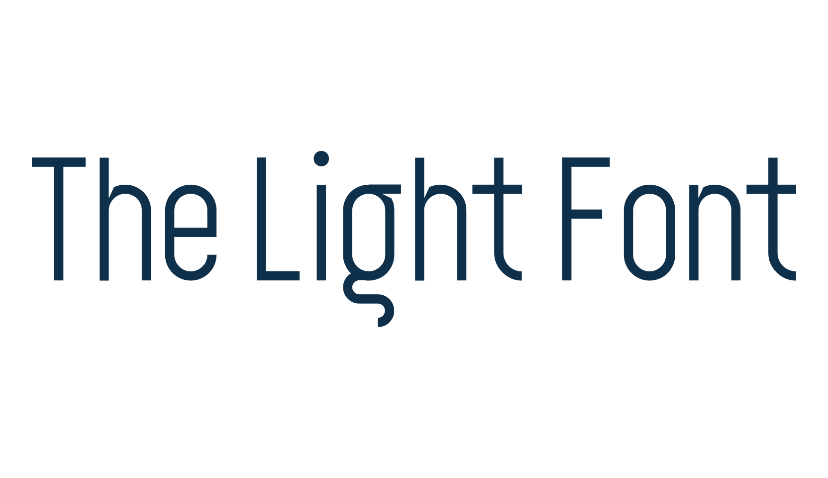 The Light Font, basic sans serif font preview
