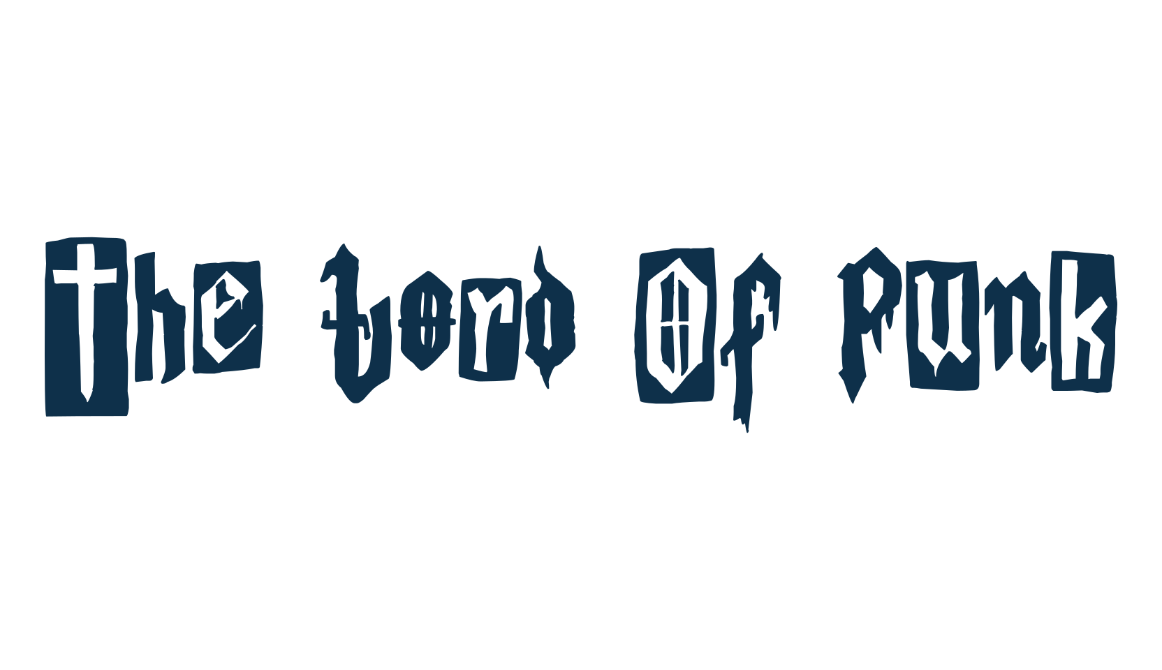 The Lord Of Punk, fancy destroy decorative font preview