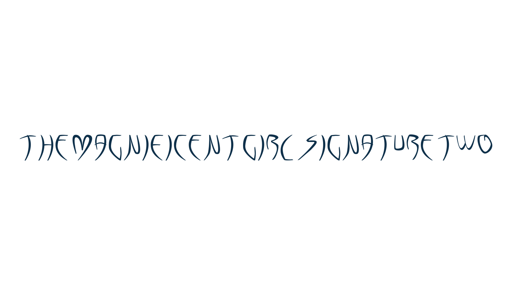 The Magnificent Girl Signature Two, various font preview
