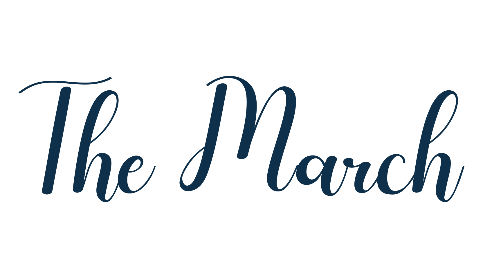 The March, fancy decorative font preview