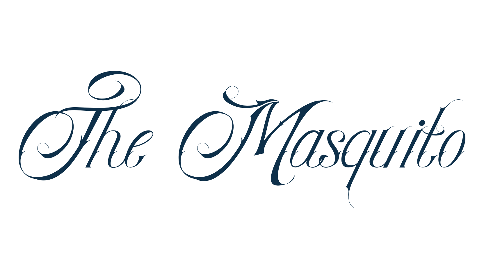The Masquito, script calligraphy fancy decorative font preview