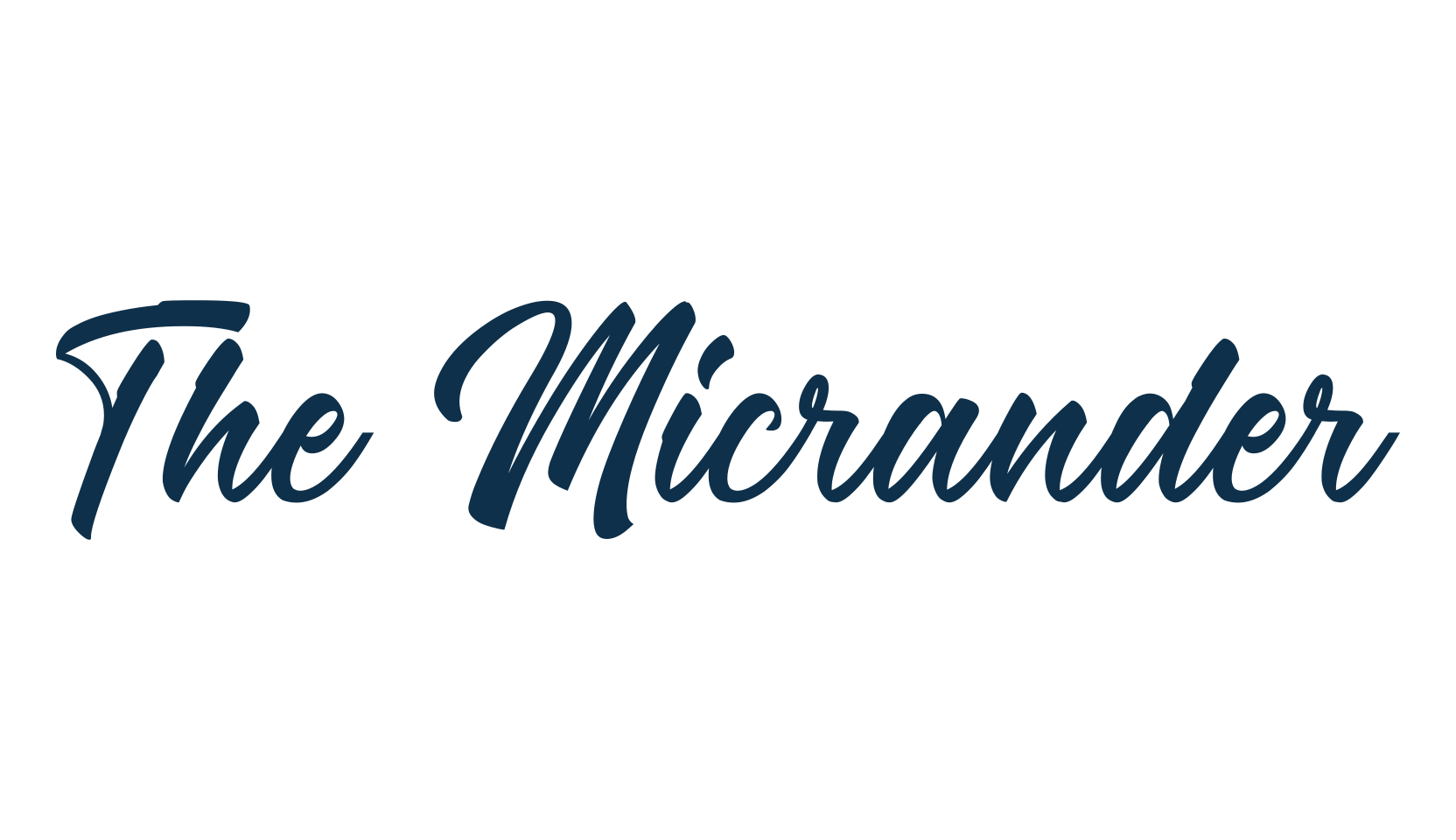 The Micrander, fancy old school decorative script calligraphy font preview