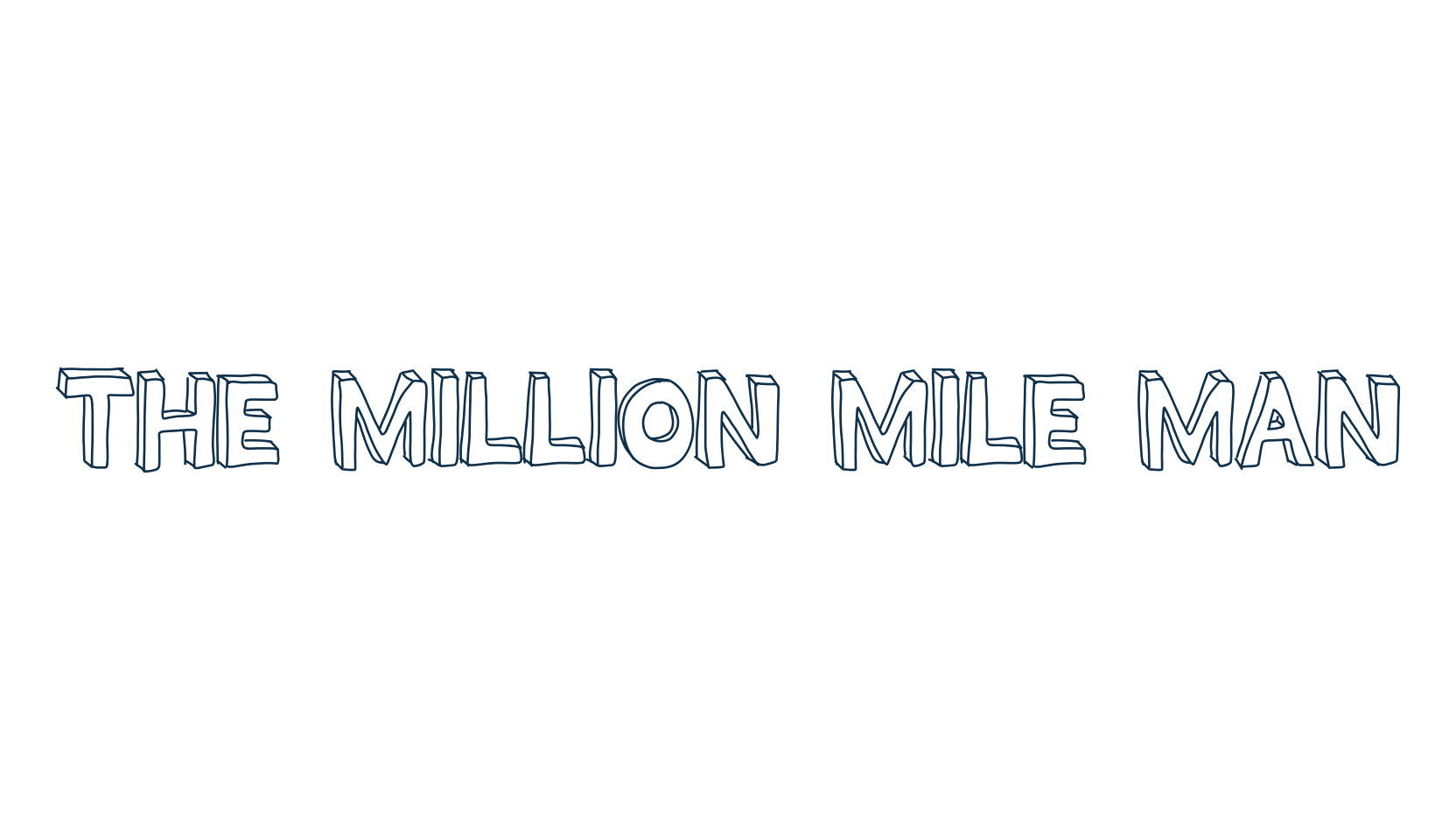 The Million Mile Man, fancy cartoon decorative font preview