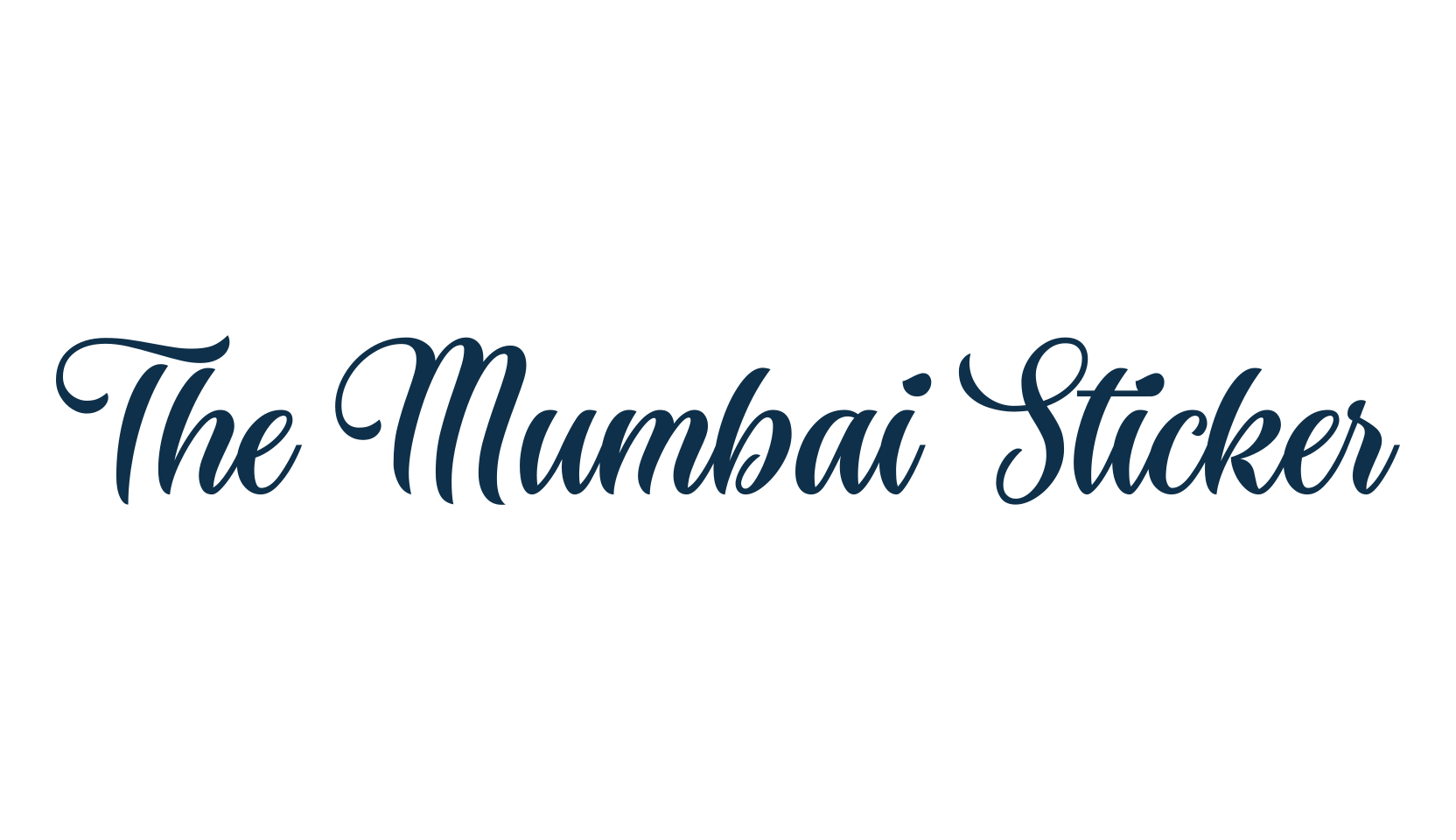 The Mumbai Sticker, calligraphy font preview