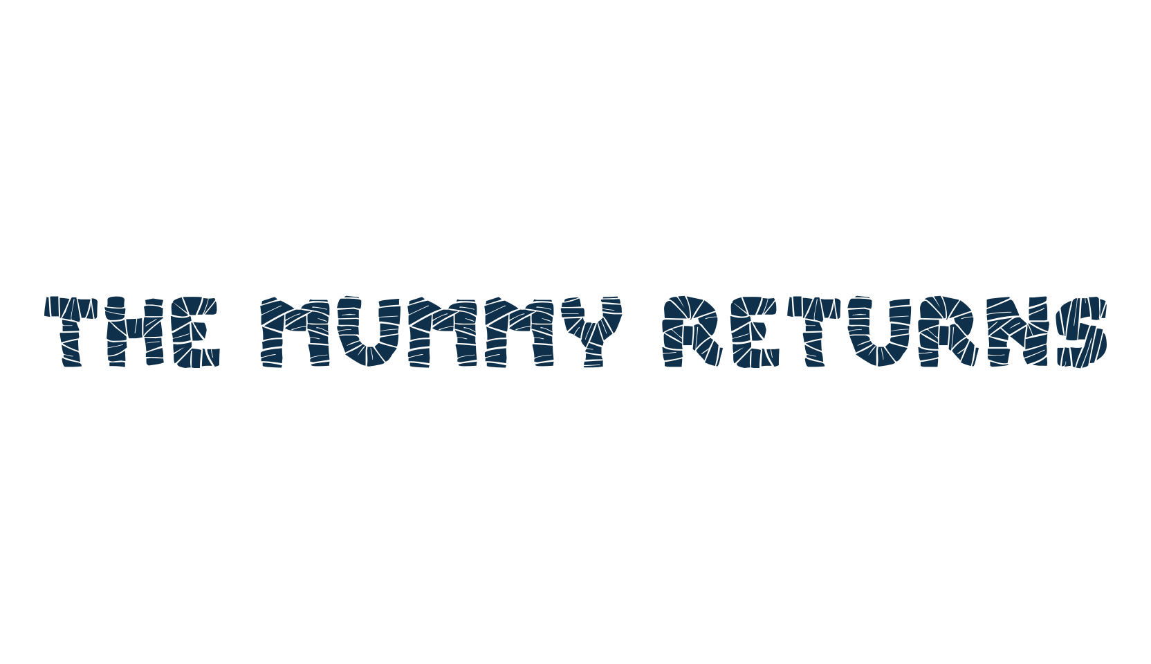 The Mummy Returns, fancy decorative font preview