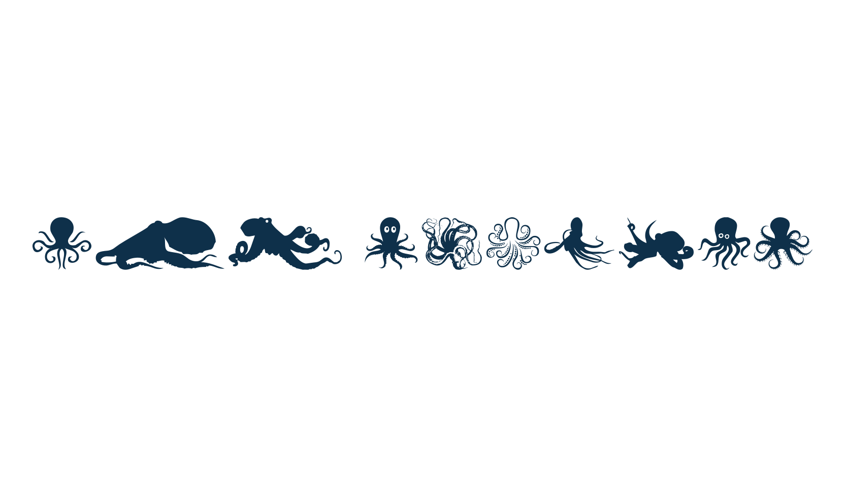 The Octopus, fancy decorative font preview